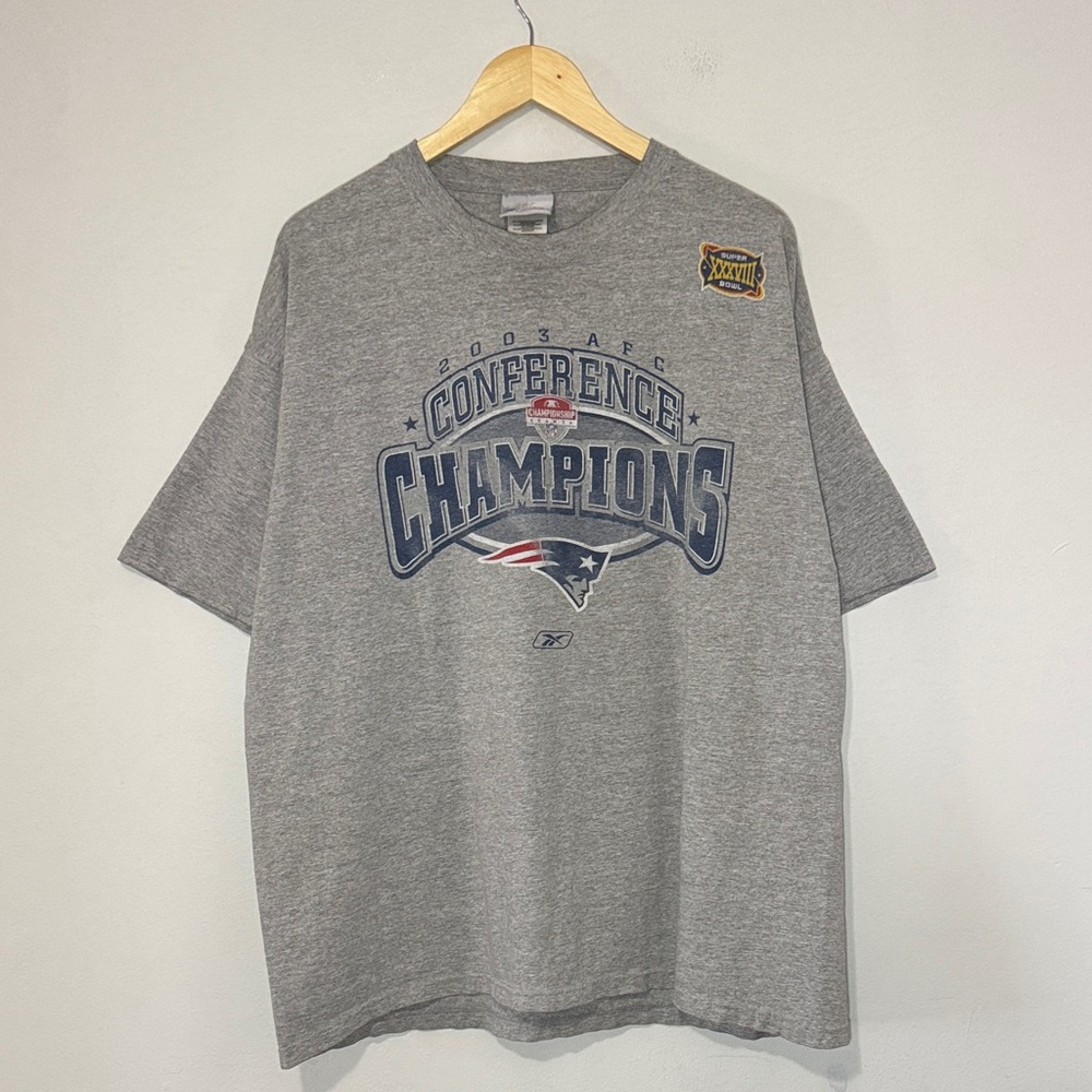 Vintage New England Patriots T-Shirt / 2003 Conference Champions / XL / Reebok